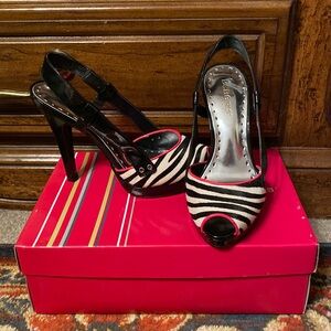 BCBGirls Zebra Strip Heels